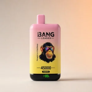 Bang Leader 45 000, 45 000 caladas, 2 %, 3 % y 5 % de nicotina, doble sabor, pantalla LED, cigarrillo electrónico desechable
