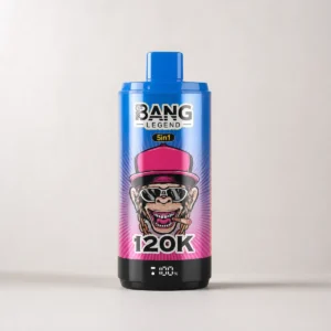 Bang Legend 120.000 (120K) Züge, 5-in-1-Aromen, wiederaufladbar, LCD-Display, Einweg-E-Zigarette