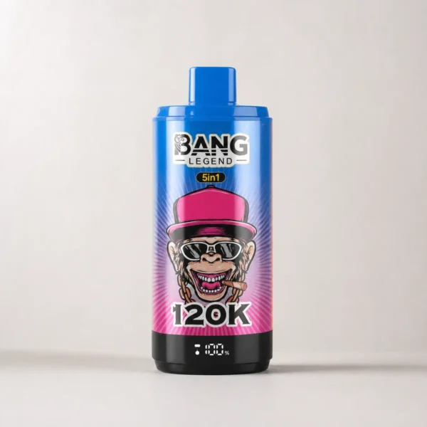 Bang Legend 120.000 120K trekjes 5-in-1-smaken oplaadbare wegwerpvape met LCD-scherm