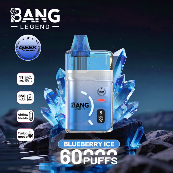 Bang Legend Geek 60K, Geschmacksvariante „Blueberry Ice“