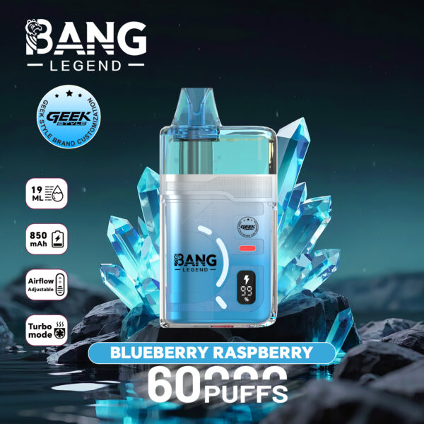Bang Legend Geek 60K, Geschmacksrichtung „Blueberry Raspberry“