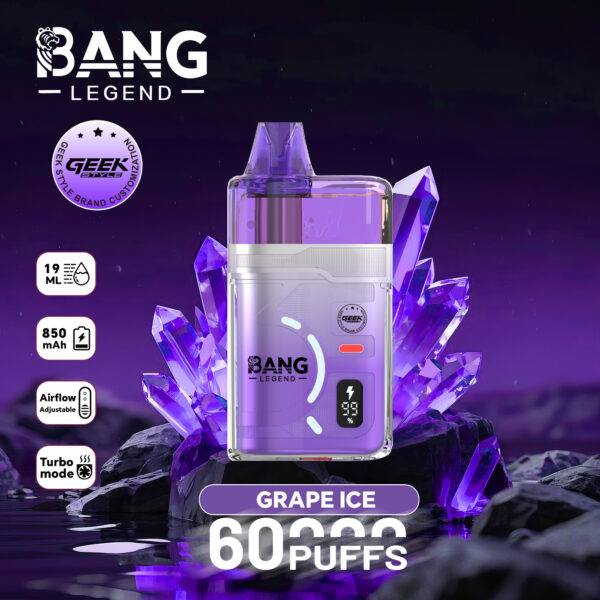 Bang Legend Geek 60K, Geschmacksrichtung „Grape Ice“