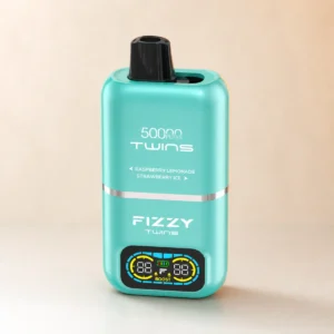 Fizzy Twins 50.000 50k Züge 2 % 5 % Nikotin Doppelte Geschmacksrichtung LCD-Display Einweg-E-Zigarette