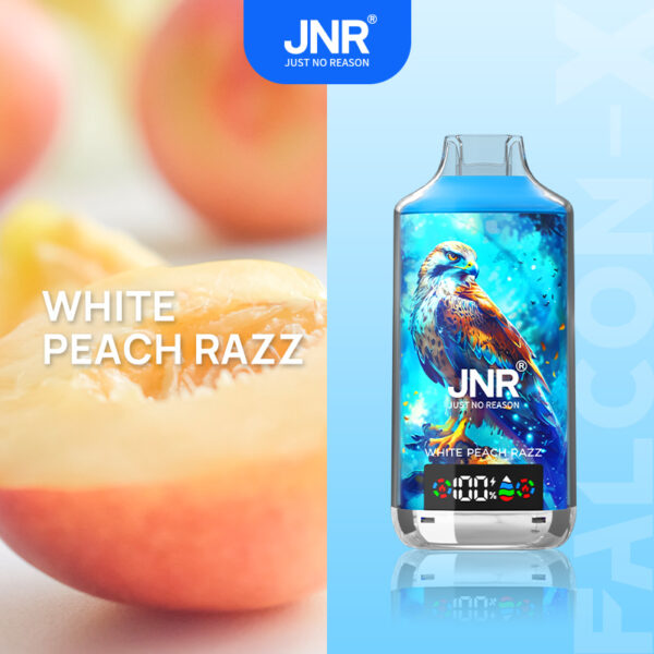 JNR FALCON X 18K, Geschmacksvariante „White Peach Razz“