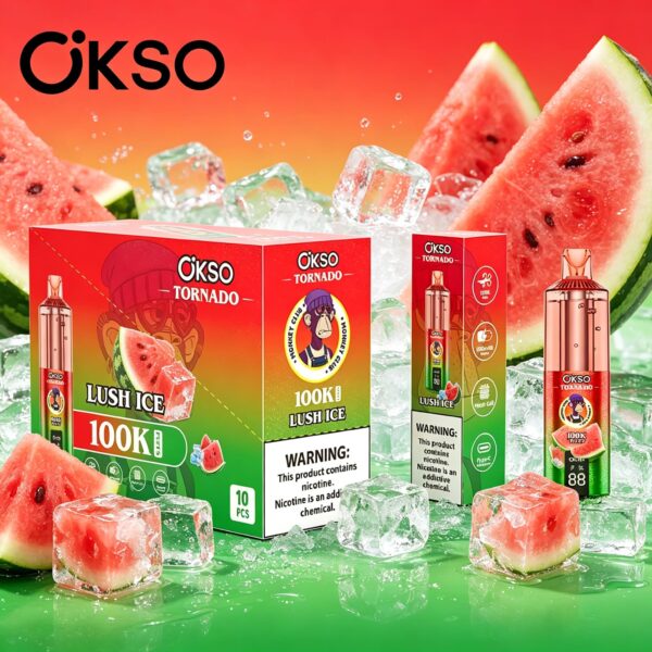 OKSO Tornado 100K, opción de sabor «Lush Ice»