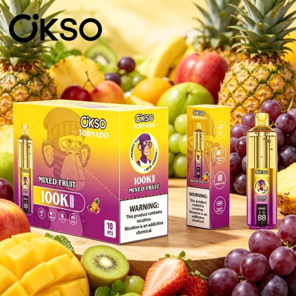 OKSO Tornado 100K, opción de sabor a frutas variadas
