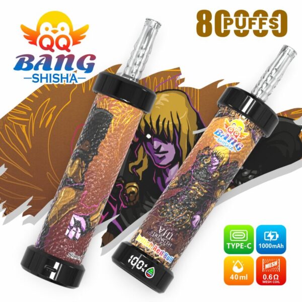 QQ Bang シーシャ 80K ブリティッシュ・レッドブル風味