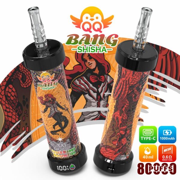 QQ Bang シーシャ 80K ピーチ・マンゴー・スイカのフレーバーバリエーション