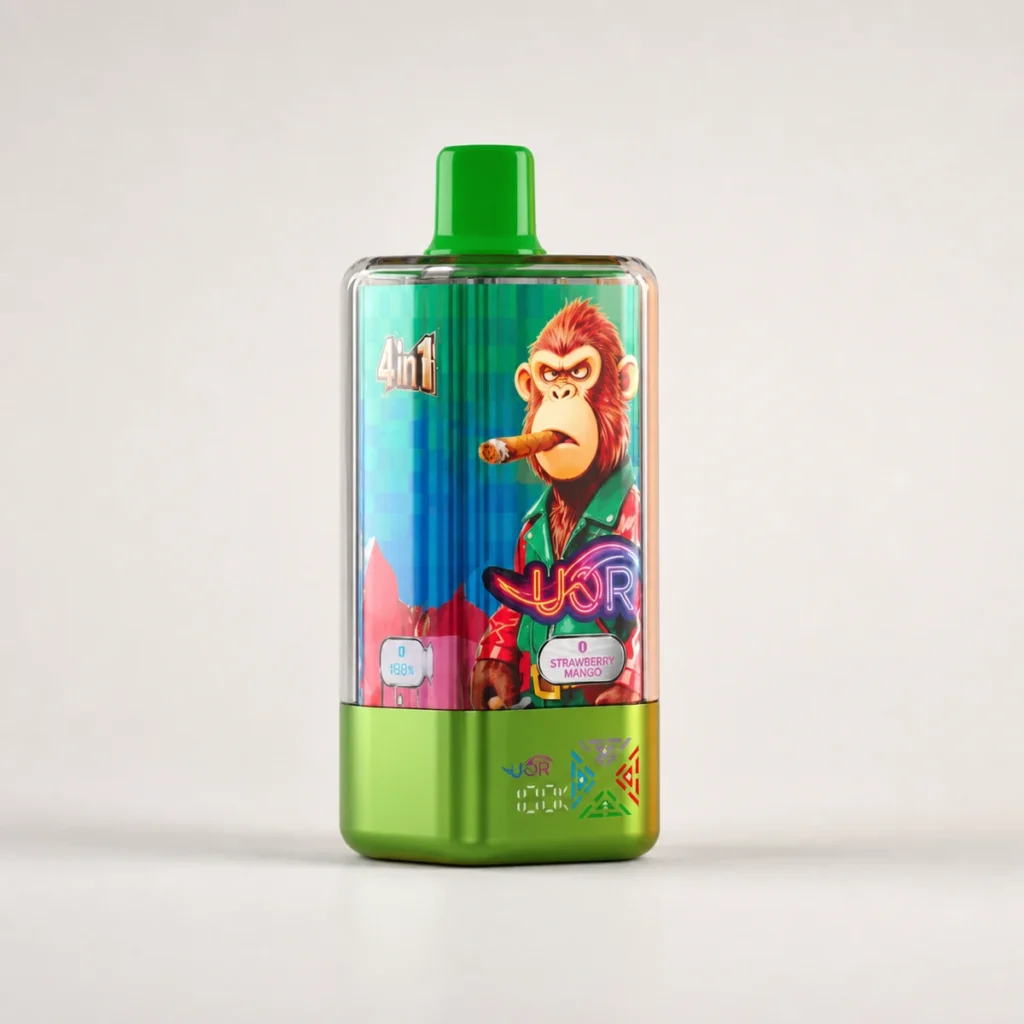 UOR 120000 120.000 trekjes 4-in-1-smaken Oplaadbare wegwerpvape met LED-display