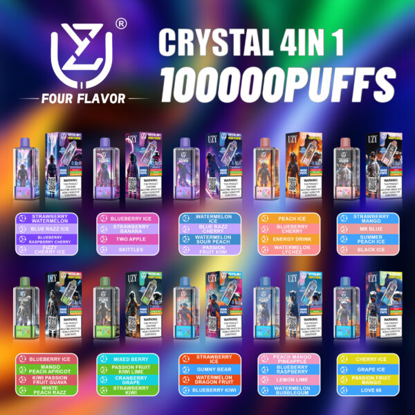 UZY Four Flavors 100K-display en bedieningselementen