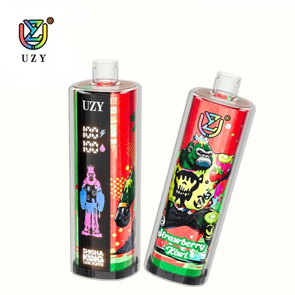 UZY Shisha Hookah King 120K, sabor fresa y kiwi