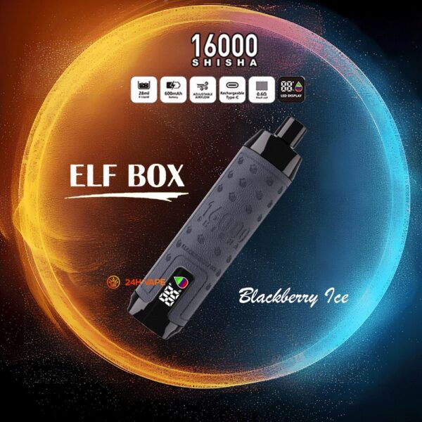 ELF BOX SHISHA 16K, smaakoptie Blackberry Ice