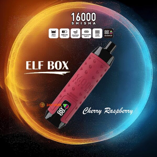 ELF BOX SHISHA 16K, smaakoptie: kers-framboos