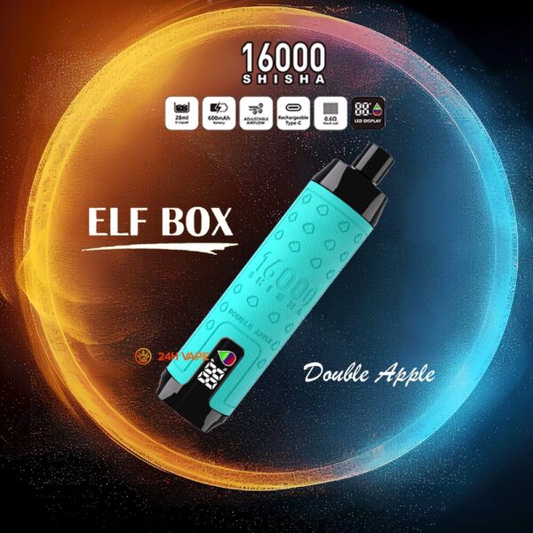 ELF BOX SHISHA 16K met de smaakoptie Double Apple