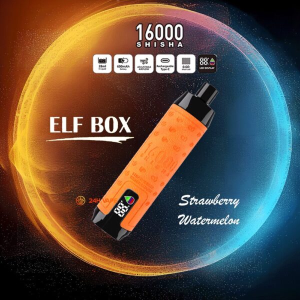 ELF BOX SHISHA 16K, smaakoptie aardbei-watermeloen