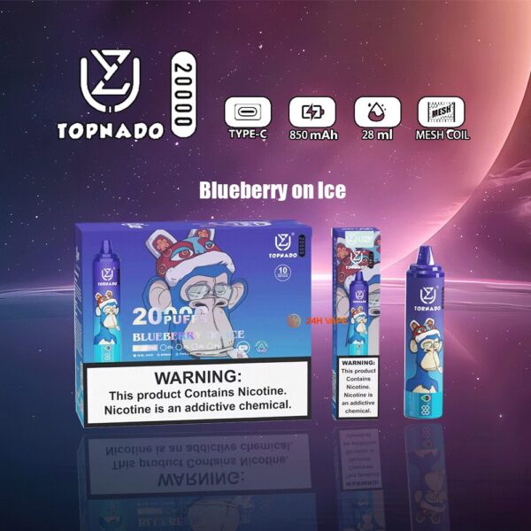 UZY Tornado 20K, saveur « Blueberry on Ice »
