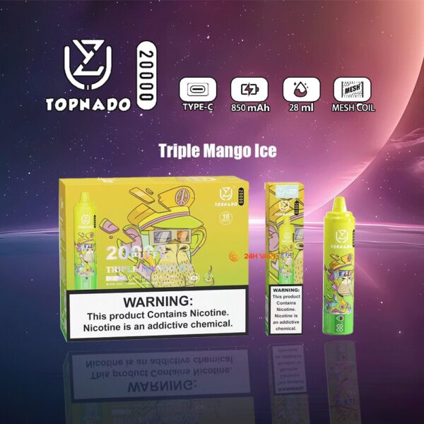UZY Tornado 20K, saveur « Triple Mango Ice »