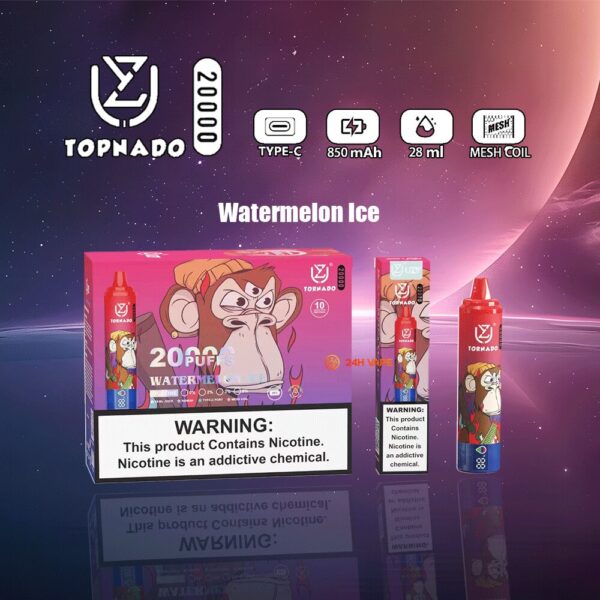 UZY Tornado 20K, saveur « Watermelon Ice »