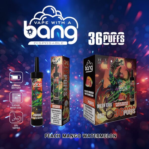 Bang 36K, gusto pesca, mango e anguria