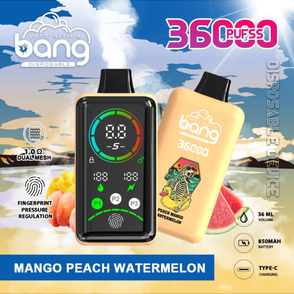 Bang 36K Power – smaakvariant: perzik, mango en watermeloen