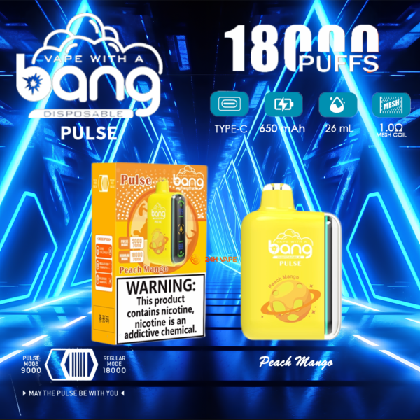 Bang Pulse 18K, saveur pêche-mangue