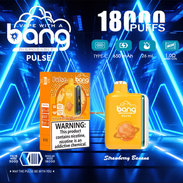 Bang Pulse 18K, saveur fraise-banane