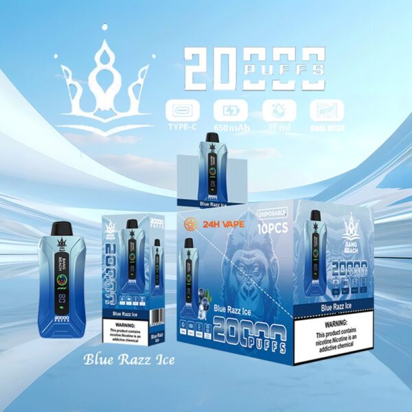Bang Beach 20K, Geschmacksrichtung „Blue Razz Ice“