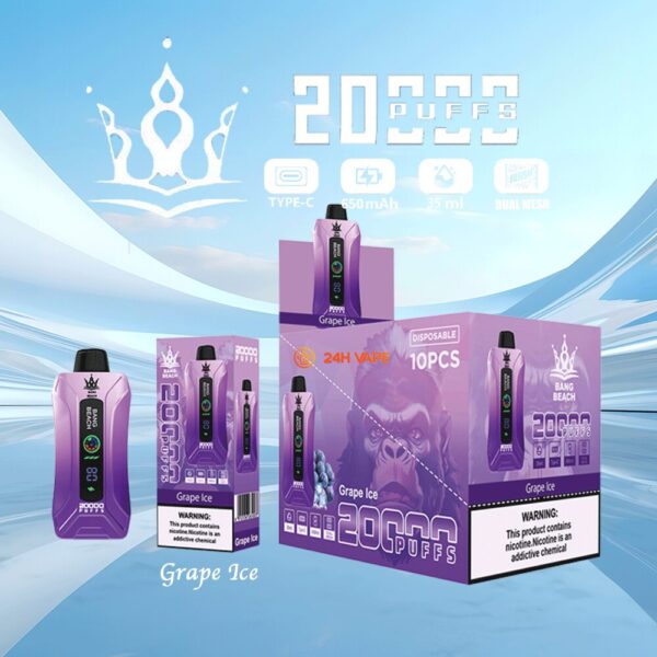 Bang Beach 20K – Geschmacksvariante „Grape Ice“