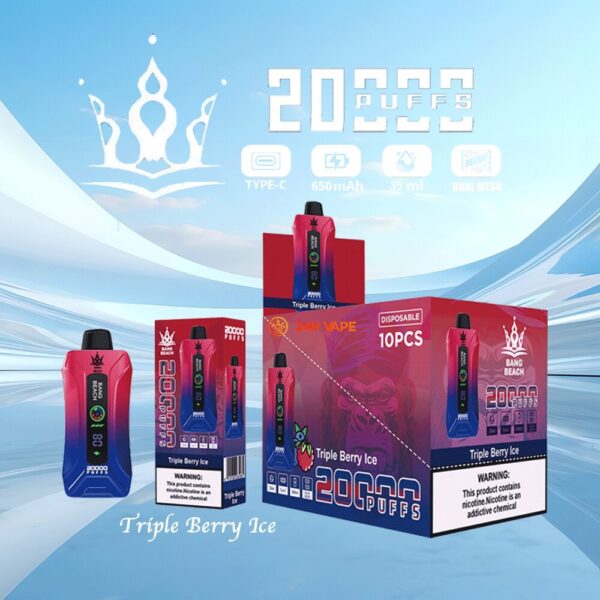 Bang Beach 20K, Geschmacksvariante „Triple Berry Ice“