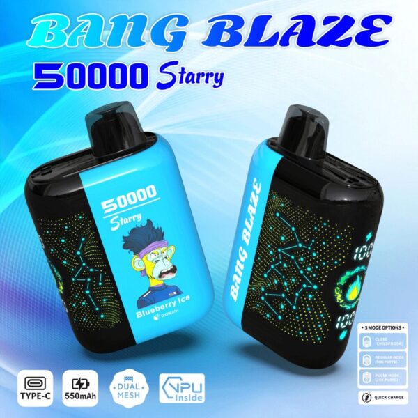 Bang Blaze Starry 50K, saveur Blueberry Ice