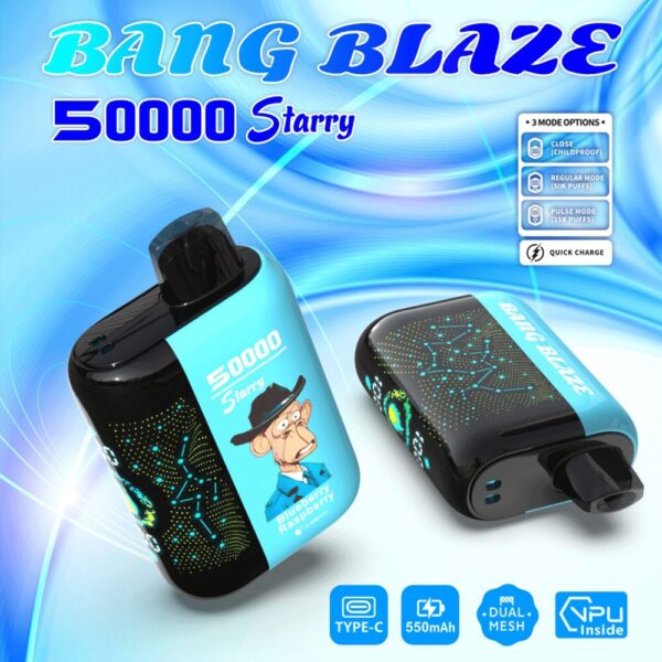 Bang Blaze Starry 50K, saveur myrtille-framboise (en option)