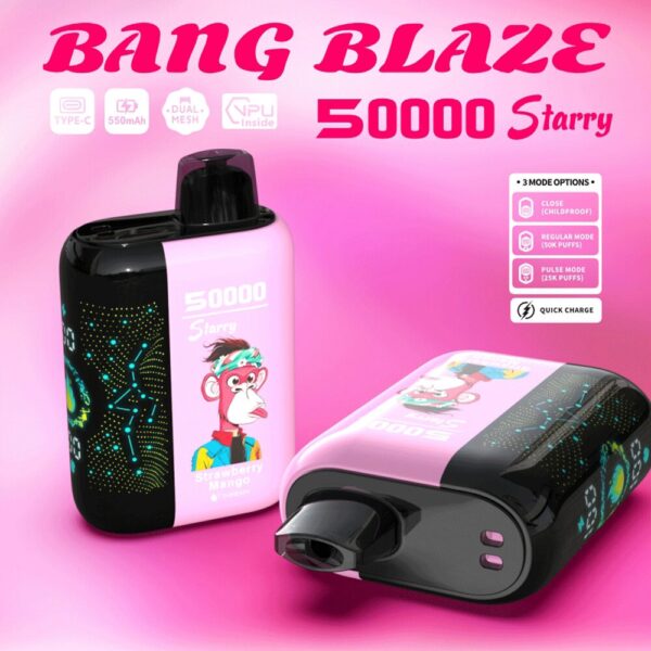 Bang Blaze Starry 50K, saveur fraise-mangue (en option)