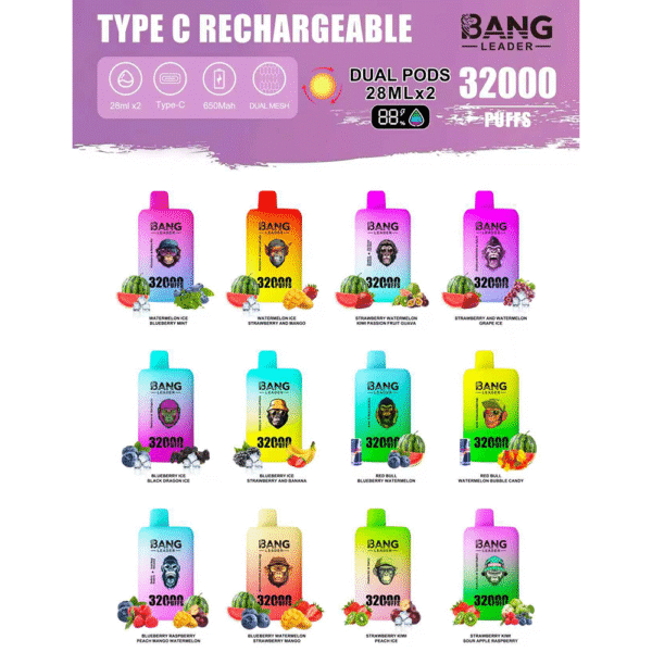 Opciones disponibles del Bang Leader 32K