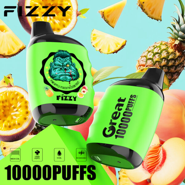 Fizzy Great 10K, gusto ananas, pesca e frutto della passione
