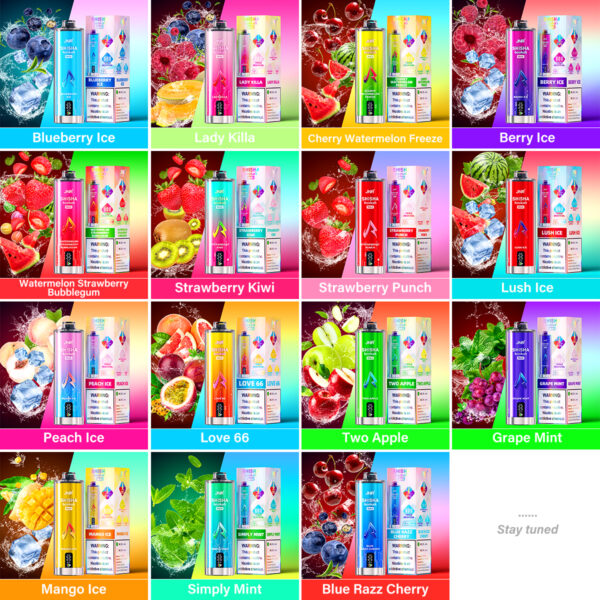 Options disponibles pour la JNR Shisha Max 22K