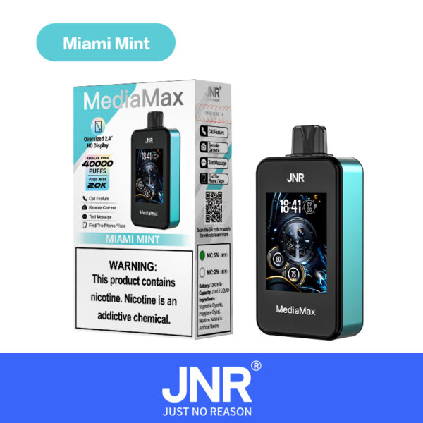 JNR Media Max 40K, opción de sabor «Miami Mint»