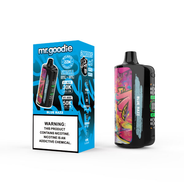Mr.Goodie Shisha 50K, smaakvariant Blue Razz