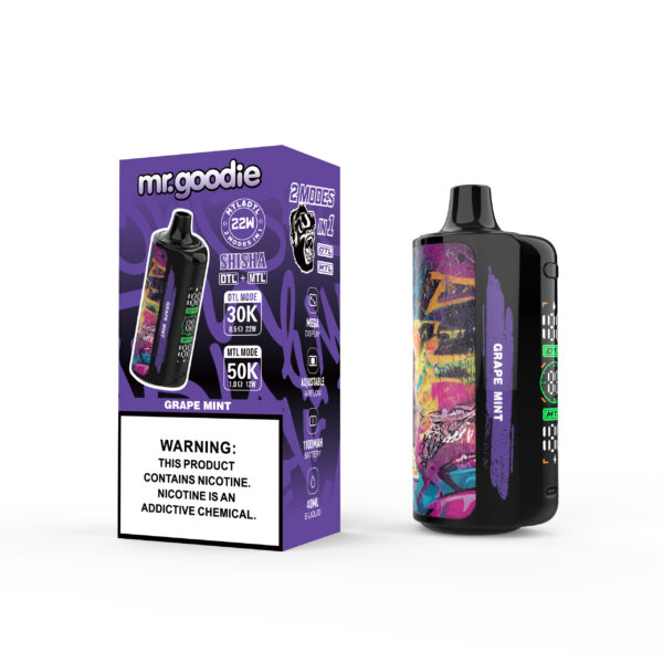 Mr. Goodie Shisha 50K, smaakvariant Druif-Munt