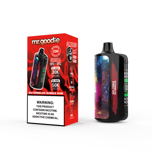 Mr.Goodie Shisha 50K, smaakvariant Watermeloen-kauwgom