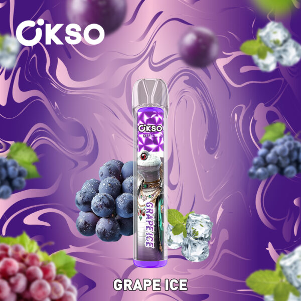 OKSO Crystal Bar, 800 caladas, sabor «Grape Ice»