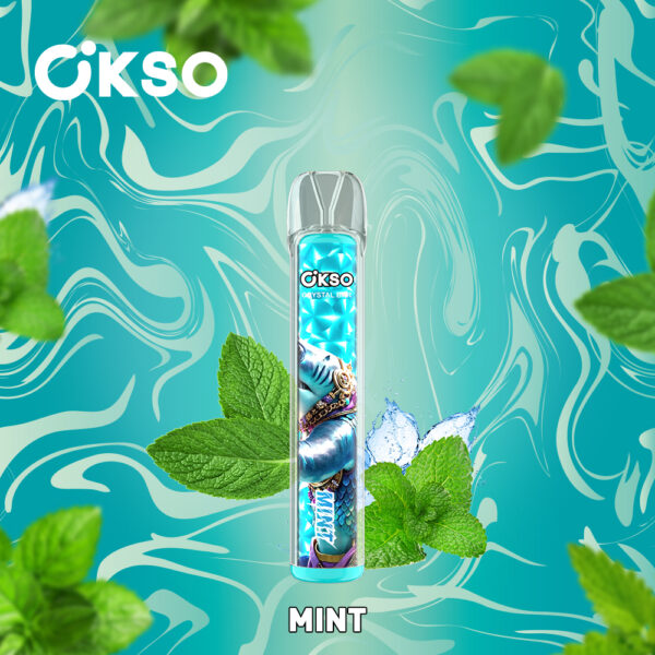 OKSO Crystal Bar 800 caladas, opción de sabor a menta