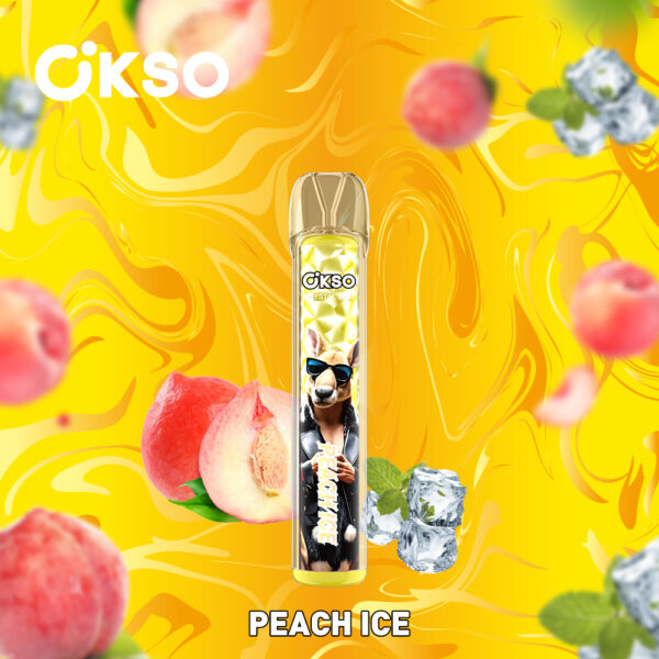 OKSO Crystal Bar 800 caladas, sabor «Peach Ice»