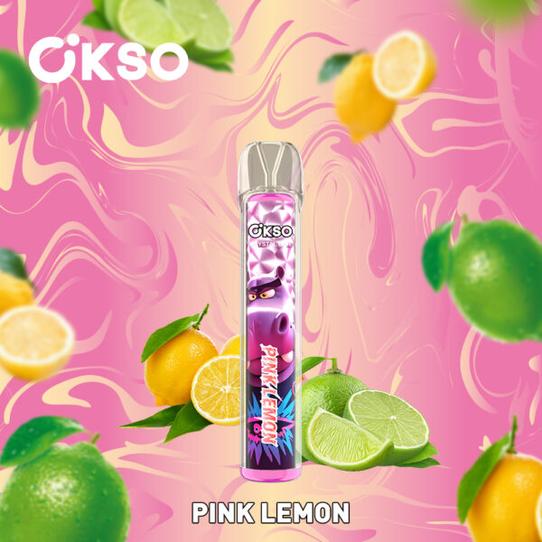 OKSO Crystal Bar 800 caladas, sabor a limón rosa