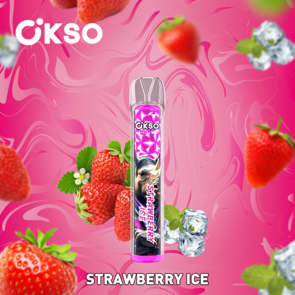 OKSO Crystal Bar, 800 caladas, sabor «Fresa helada»