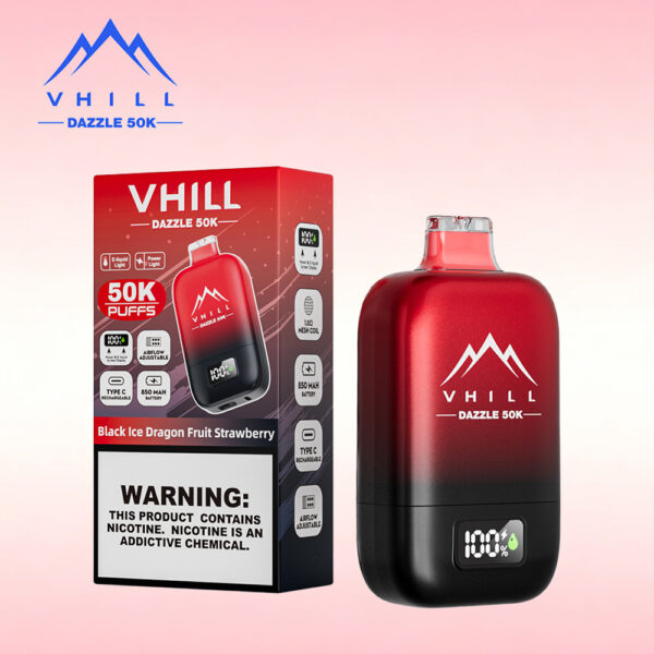 VHILL DAZZLE 50K Black Ice: opción de sabor a pitaya y fresa