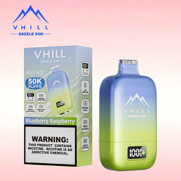 VHILL DAZZLE 50K, opción de sabor a arándanos y frambuesas