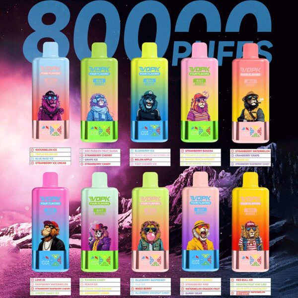 VOPK Four Flavors 80K: opzioni disponibili