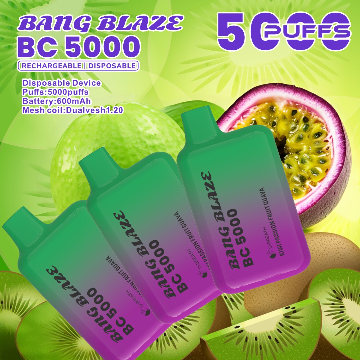 Bang Blaze BC5000 5K Puffs 2% 3% 5% Disposable Vape - Image 11