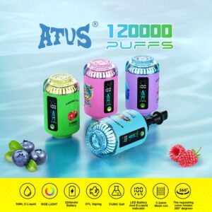 ATVS 120000 120K Puffs Hookah Head LED Display DTL Disposable Vape