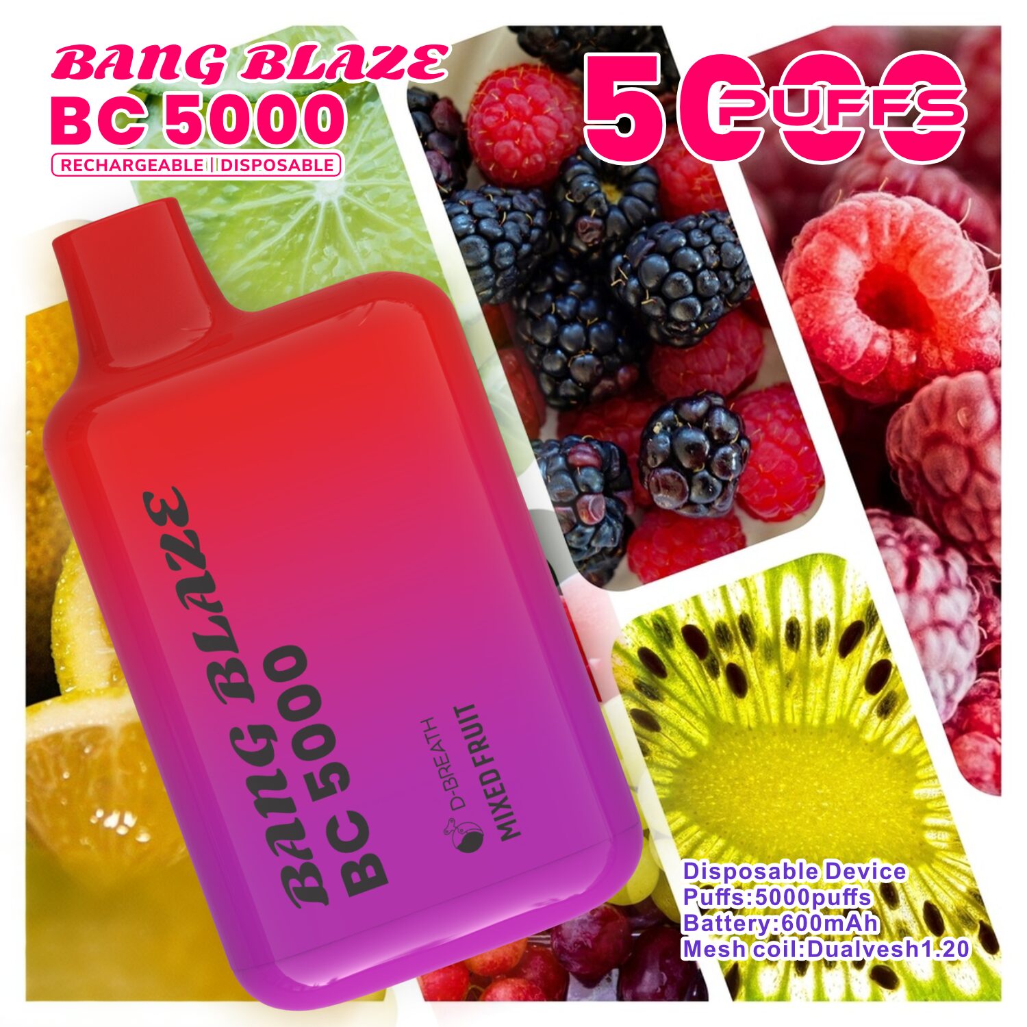 Bang Blaze BC5000 5K Puffs 2% 3% 5% Disposable Vape - Image 10